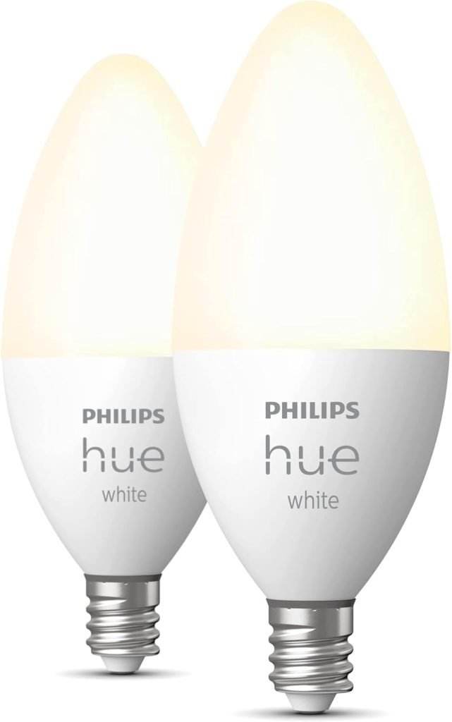 Philips Hue Smart 40W B39 Candle-Shaped LED Bulb